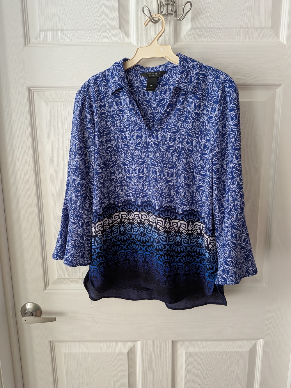 Investments Blue Print V-Neck Top